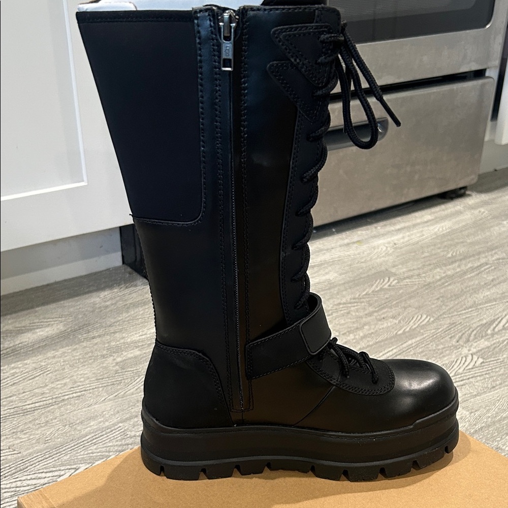 UGG Women's Black Lace Up Boots - Picture 3 of 5